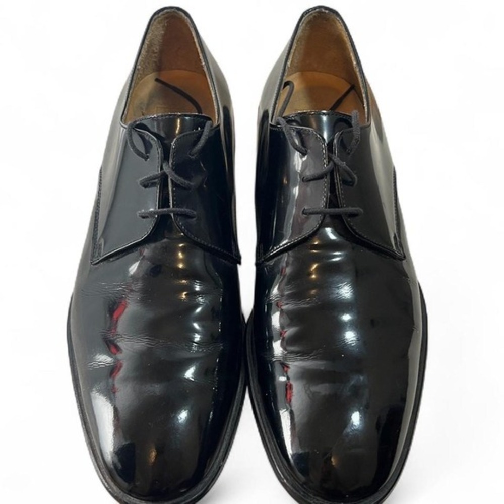 Johnston & Murphy Black Patent Leather Dress Shoes Derby Formal 9.5